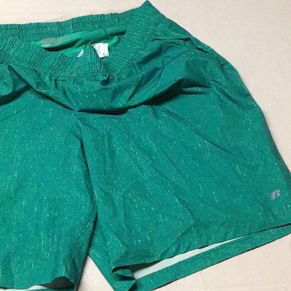 Russell Athletic Green Athletic Shorts Lightweight Elastic Waist - Picture 6 of 6